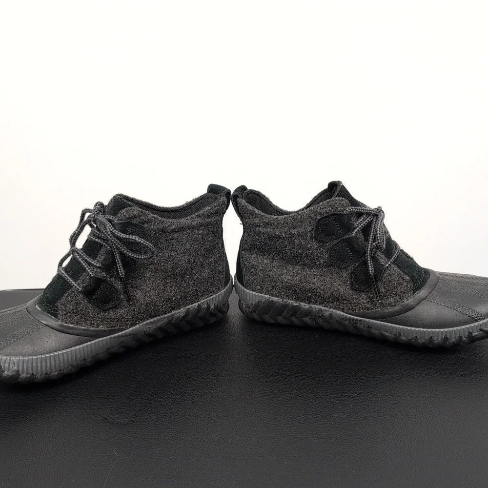Sorel Out N About Plus LL3650 Black Wool Waterproof Duck‎ Rain boots Size 7.5